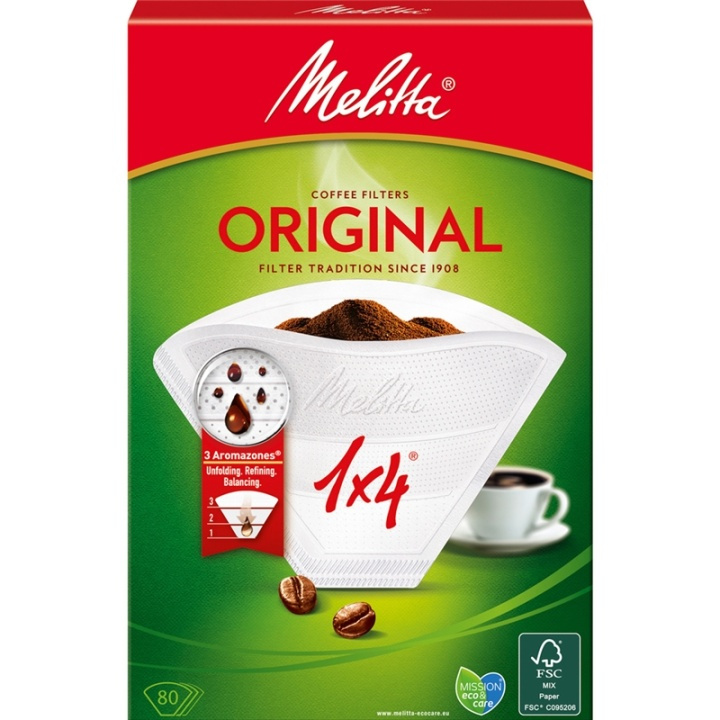 Melitta Kaffefilter 1x4 80pack (SP94641) in de groep HUISHOUDEN & TUIN / Huishoudelijke apparaten / Koffiezetapparaten en accessoires / Filters & Accessoires bij TP E-commerce Nordic AB (38-31125)