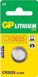 GP CR2025 3V 1-pack (GP2183) in de groep HOME ELECTRONICS / Batterijen & Opladers / Batterijen / Knoopcel bij TP E-commerce Nordic AB (38-33031)