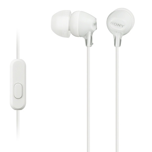 Sony Headset in-ear MDR-EX15AP Vit (MDREX15APW.CE7) in de groep HOME ELECTRONICS / Audio & Beeld / Koptelefoon & Accessoires / Koptelefoon bij TP E-commerce Nordic AB (38-33147)