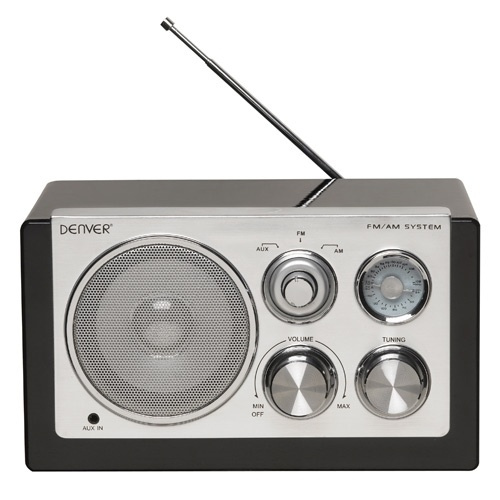 Denver Radio Svart pianolack (TR-61BLACK) in de groep HOME ELECTRONICS / Audio & Beeld / Thuisbioscoop, Hifi en Draagbaar / Radio & Wekkers / Draadloze audiozender bij TP E-commerce Nordic AB (38-33442)