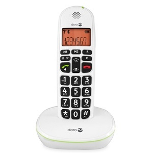 Doro PhoneEasy 100w Vit (5539000) in de groep HOME ELECTRONICS / Audio & Beeld / Vaste telefonie / Draadloze telefoons bij TP E-commerce Nordic AB (38-34508)