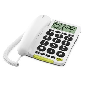 Doro PhoneEasy 312cs Vit (5639) in de groep HOME ELECTRONICS / Audio & Beeld / Vaste telefonie / Tafeltelefoons bij TP E-commerce Nordic AB (38-34538)