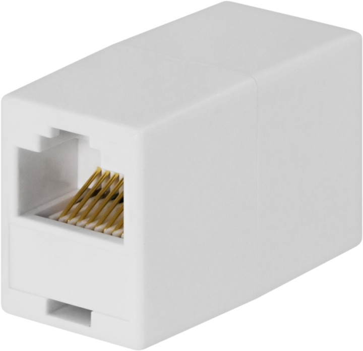 DELTACO modularskarvdon 8P/8C RJ45, vit in de groep COMPUTERS & RANDAPPARATUUR / Computerkabels / Netwerkkabels / Adapters & Geleiderverbindingen bij TP E-commerce Nordic AB (38-35171)