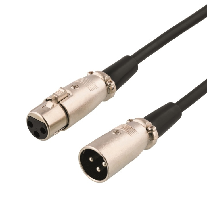 DELTACO XLR-ljudkabel, 3-pin ha - 3-pin ho, 10m, svart in de groep HOME ELECTRONICS / Kabels & Adapters / Audio Digitaal bij TP E-commerce Nordic AB (38-35251)