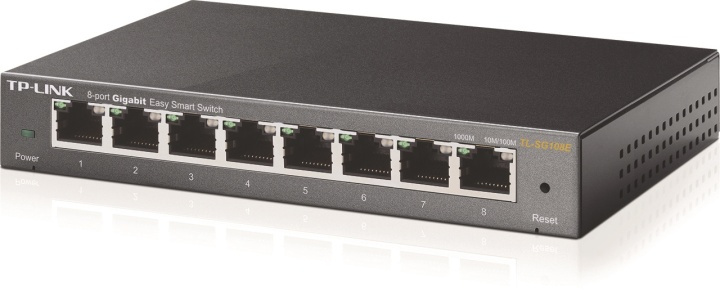 TP-LINK, nätverksswitch, Easy smart 8x10/100/1000Mbps, RJ45, metall in de groep COMPUTERS & RANDAPPARATUUR / Netwerk / Schakelaars bij TP E-commerce Nordic AB (38-35334)