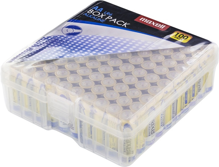 Maxell Box Pack, LR06 / AA batterijen, alkaline, 1,5V, 100-pack (790409) in de groep HOME ELECTRONICS / Batterijen & Opladers / Batterijen / Batterijen voor hoortoestellen bij TP E-commerce Nordic AB (38-36923)