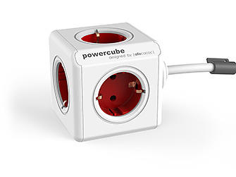PowerCube Extended 3m, Röd in de groep HUISHOUDEN & TUIN / Elektriciteit & Verlichting / Stekkerblokken bij TP E-commerce Nordic AB (38-37817)