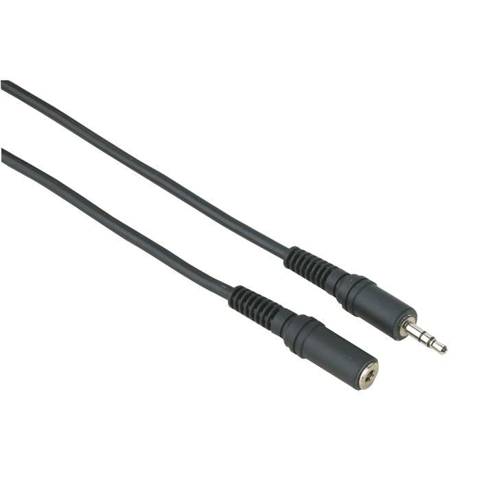 EXXTER Audio Cable, 3.5 mm jack plug /socket, stereo, 2.5 m in de groep HOME ELECTRONICS / Kabels & Adapters / Audio Analoog / 3.5 mm bij TP E-commerce Nordic AB (38-37868)