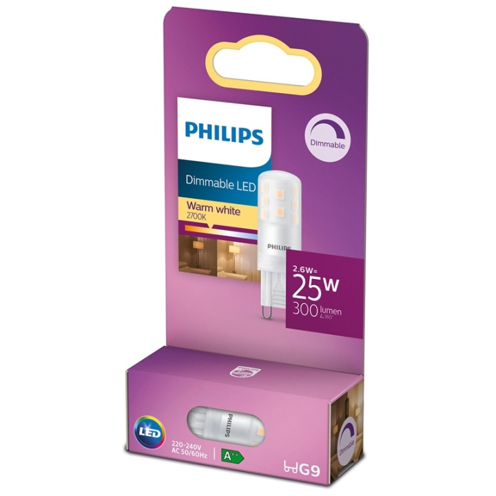 Philips LED G9 Kapsel 25W Dimbar 345lm in de groep HOME ELECTRONICS / Verlichting / LED-lampen bij TP E-commerce Nordic AB (38-38755)