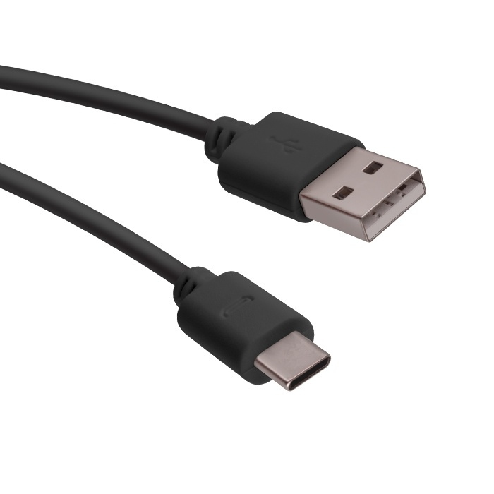 Forever USB-kabel, typ C, 1 meter, svart in de groep COMPUTERS & RANDAPPARATUUR / Computerkabels / USB / USB-C bij TP E-commerce Nordic AB (38-39232)