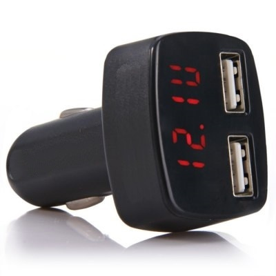 Cigg en USB multimeter voor in de auto in de groep AUTO / Auto-accessoires / 12 volt-accessoires bij TP E-commerce Nordic AB (38-39267)