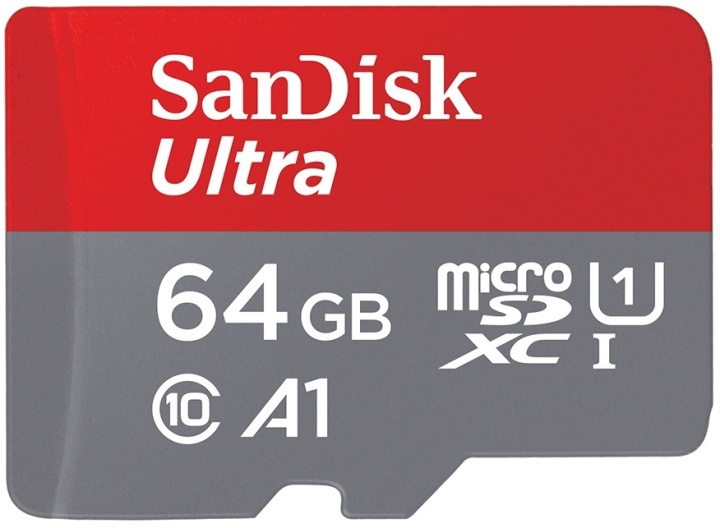SanDisk Ultra microSDXC 64GB, 100MB/s, A1, Klass 10/UHS-1 in de groep HOME ELECTRONICS / Opslagmedia / Geheugenkaarten / MicroSD/HC/XC bij TP E-commerce Nordic AB (38-39429)