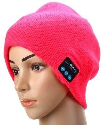 Gebreide muts met ingebouwde Bluetooth-hoofdtelefoon, Cerise in de groep HOME ELECTRONICS / Audio & Beeld / Koptelefoon & Accessoires / Koptelefoon bij TP E-commerce Nordic AB (38-39667)