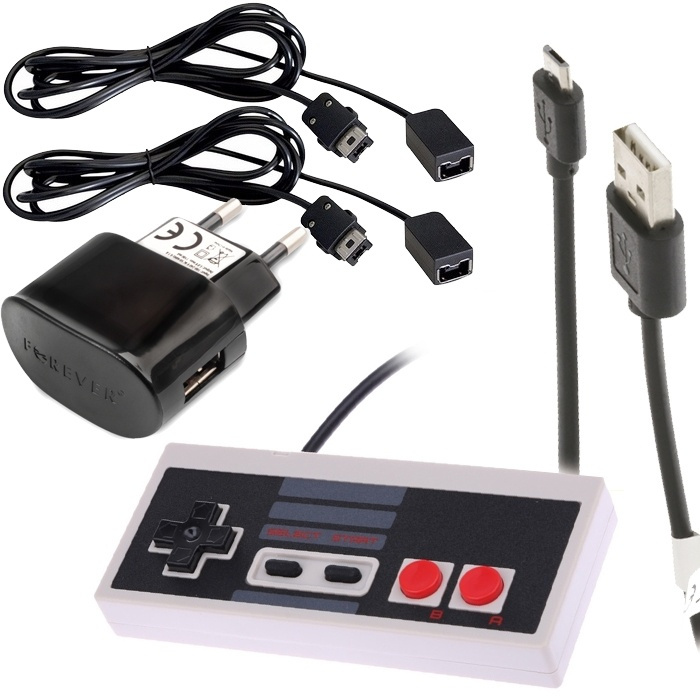 Komplett tillbehörspaket till NES Classic Mini för trådade kontroller in de groep HOME ELECTRONICS / Spelconsoles en accessoires / Nintendo Wii bij TP E-commerce Nordic AB (38-39678)