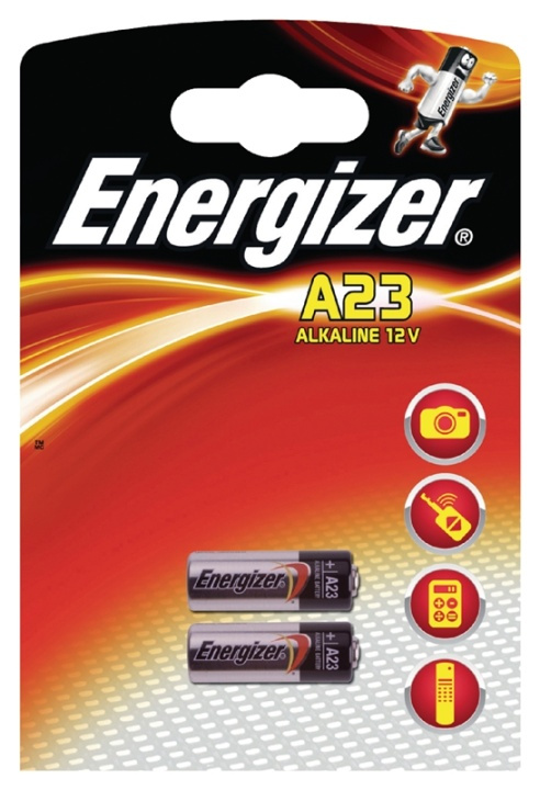 Alkaline-Batterij 23A | 12 V DC | 50 mAh | 2-Blister | A23 | Zilver / Zwart in de groep HOME ELECTRONICS / Batterijen & Opladers / Batterijen / Overigen bij TP E-commerce Nordic AB (38-40430)