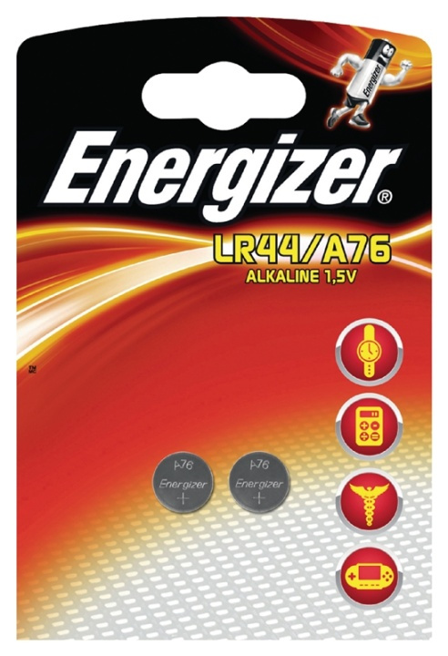 Alkaline-Batterij LR44 | 1.5 V DC | 175 mAh | 2-Blister | Zilver in de groep HOME ELECTRONICS / Batterijen & Opladers / Batterijen / Overigen bij TP E-commerce Nordic AB (38-40432)