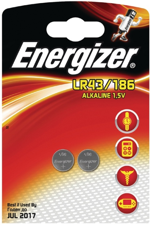 Energizer Alkaline Batterij LR43 | 1.5 V | 2-Blister in de groep HOME ELECTRONICS / Batterijen & Opladers / Batterijen / Knoopcel bij TP E-commerce Nordic AB (38-40434)