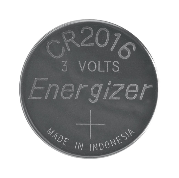 Energizer Lithium-Knoopcelbatterij CR2016 | 3 V DC | 100 mAh | 2-Blister | Zilver in de groep HOME ELECTRONICS / Batterijen & Opladers / Batterijen / Knoopcel bij TP E-commerce Nordic AB (38-40467)