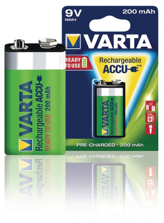 Varta Oplaadbare NiMH-Batterij E-Block | 9 V DC | 200 mAh | Voorgeladen | 1-Blister | 6HR61 | Geel / Groen in de groep HOME ELECTRONICS / Batterijen & Opladers / Oplaadbare batterijen / Overigen bij TP E-commerce Nordic AB (38-41944)