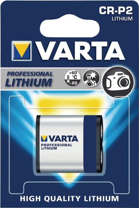 Varta CR P2 (6204) batterij, 1 stk. blister Lithiumbatterij, 6 V in de groep HOME ELECTRONICS / Batterijen & Opladers / Batterijoplader bij TP E-commerce Nordic AB (38-41958)