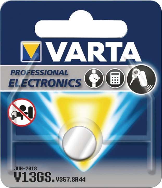 Varta Zilveroxide Batterij SR44 | 1.55 V DC | 155 mAh | 1-Blister | Horloge | Zilver in de groep HOME ELECTRONICS / Batterijen & Opladers / Batterijen / Knoopcel bij TP E-commerce Nordic AB (38-41960)