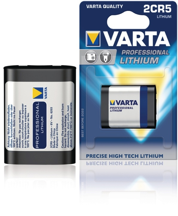 Varta Lithium Battery 2CR5 | 6 V DC | 1400 mAh | 1-Blister | Grijs / Zilver in de groep HOME ELECTRONICS / Batterijen & Opladers / Batterijen / Knoopcel bij TP E-commerce Nordic AB (38-41962)
