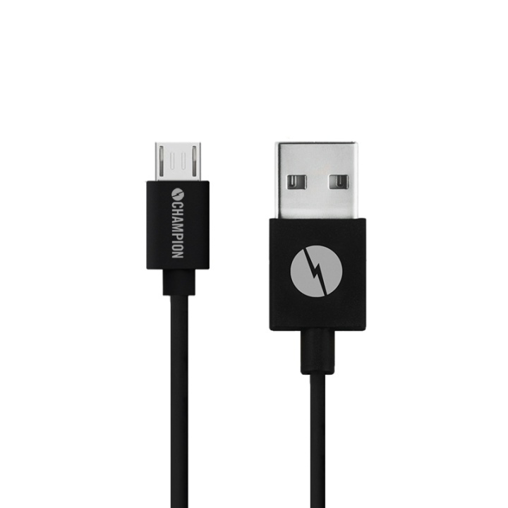 Champion Ladd&Synk kab. MicroUSB 1,0m S in de groep COMPUTERS & RANDAPPARATUUR / Computerkabels / USB / Micro-USB / Kabels bij TP E-commerce Nordic AB (38-43018)