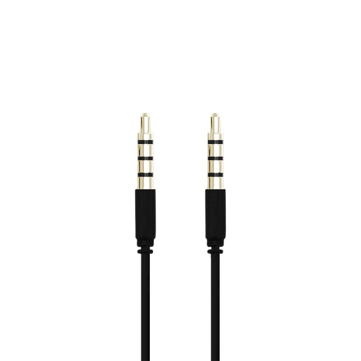 Champion 3,5mm Audiokabel 1,0m Svart in de groep HOME ELECTRONICS / Kabels & Adapters / Audio Analoog / 3.5 mm bij TP E-commerce Nordic AB (38-43121)