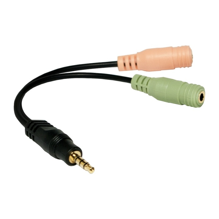 LogiLink 3,5mm Headsetuttag -> Mic/Ljud in de groep HOME ELECTRONICS / Kabels & Adapters / Audio Analoog / Adapters bij TP E-commerce Nordic AB (38-43825)