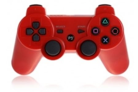 Trådlös handkontroll till PS3 med Bluetooth & DoubleShock 3, Röd in de groep HOME ELECTRONICS / Spelconsoles en accessoires / Sony PlayStation 3 bij TP E-commerce Nordic AB (38-4446)