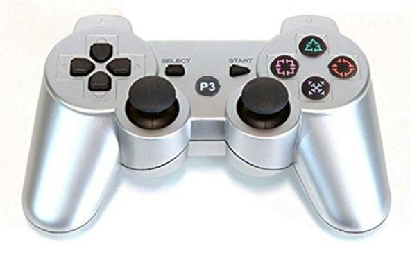Trådlös handkontroll till PS3 med Bluetooth & DoubleShock 3, Silver in de groep HOME ELECTRONICS / Spelconsoles en accessoires / Sony PlayStation 3 bij TP E-commerce Nordic AB (38-4447)