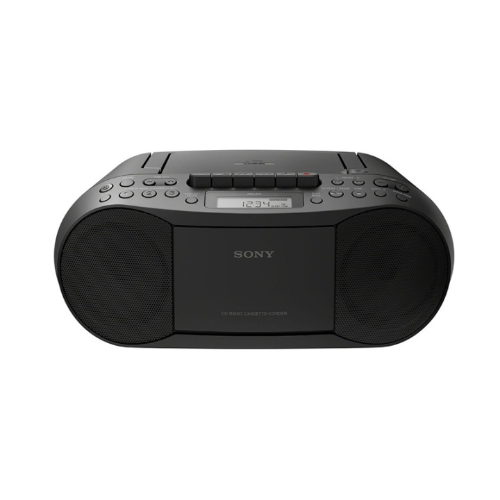 Sony Boombox CD/Kassett/Radio Svart in de groep HOME ELECTRONICS / Audio & Beeld / Thuisbioscoop, Hifi en Draagbaar / Compacte stereo- en platenspelers bij TP E-commerce Nordic AB (38-45486)