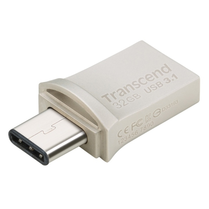 Transcend USB-minne (USB3+Type-C) 32GB in de groep HOME ELECTRONICS / Opslagmedia / USB-geheugen / USB 3.0 bij TP E-commerce Nordic AB (38-45880)