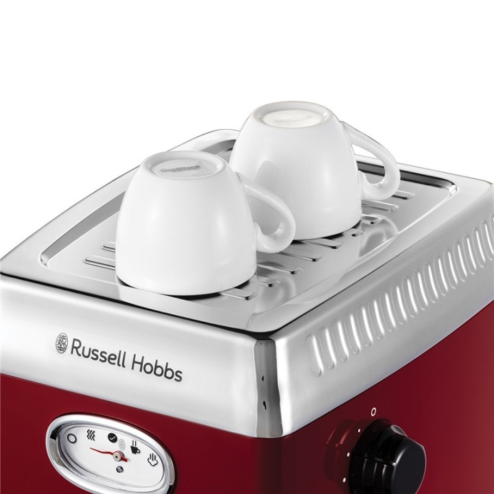 Russell Hobbs Espressomaskin 28250-56 Retro in de groep HUISHOUDEN & TUIN / Huishoudelijke apparaten / Koffiezetapparaten en accessoires / Espressomachines bij TP E-commerce Nordic AB (38-46021)