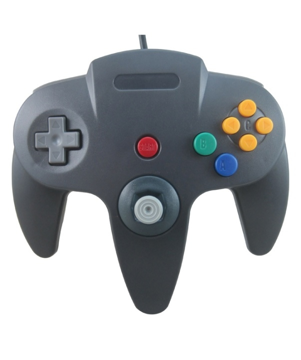 Handkontroll till Nintendo 64 (Svart) in de groep HOME ELECTRONICS / Spelconsoles en accessoires / Nintendo 64 bij TP E-commerce Nordic AB (38-4671)