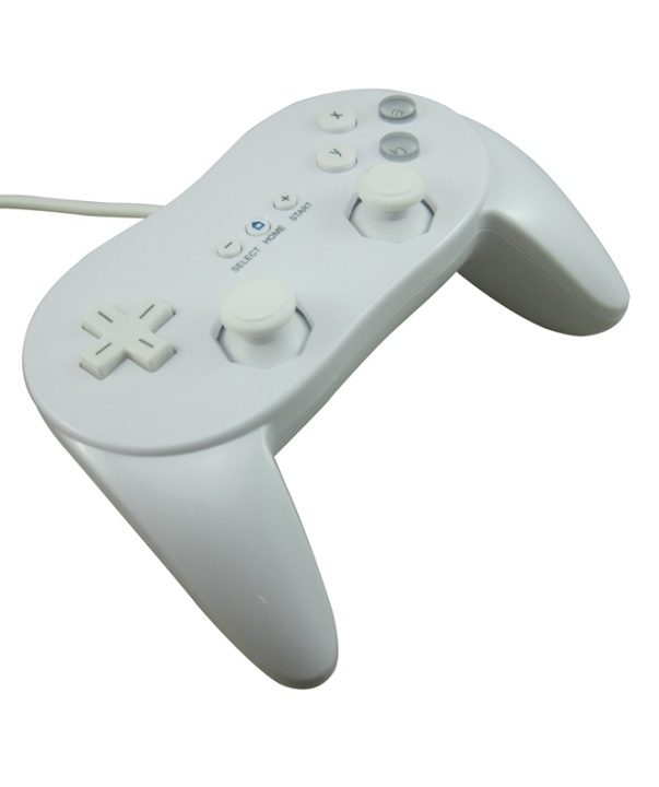 Klassiek Controlemechanisme Pro voor Nintendo Wii (Wit) in de groep HOME ELECTRONICS / Spelconsoles en accessoires / Nintendo Wii bij TP E-commerce Nordic AB (38-4686)