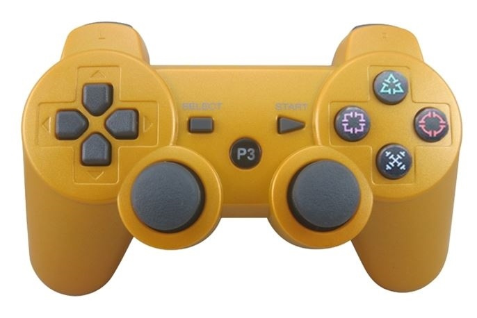 Handkontroll, Bluetooth till Playstation 3 (Guld) in de groep HOME ELECTRONICS / Spelconsoles en accessoires / Sony PlayStation 3 bij TP E-commerce Nordic AB (38-4701)