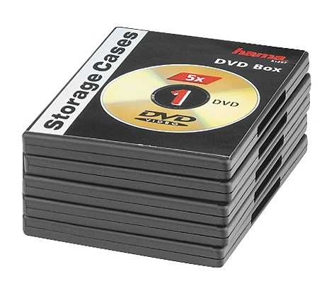 Standard DVD Jewel Case, pack of 5, black in de groep HOME ELECTRONICS / Opslagmedia / CD/DVD/BD-schijven / Cd/dvd-opslag bij TP E-commerce Nordic AB (38-47344)