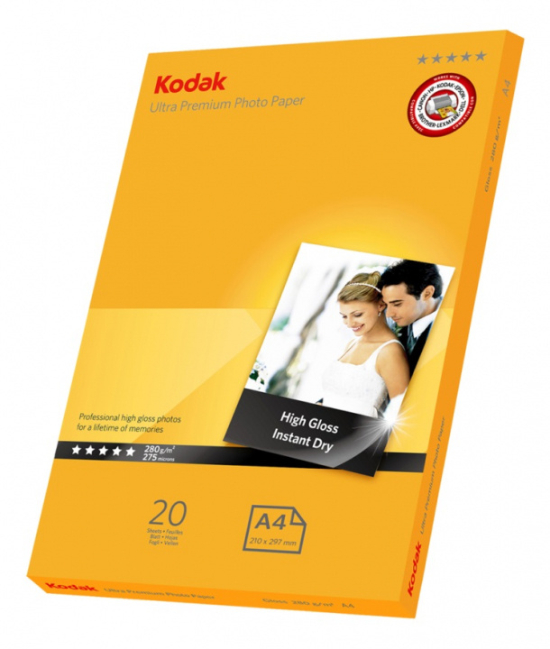 Kodak Fotopapper A4 Ultra 20-Pack in de groep HUISHOUDEN & TUIN / Kantoormateriaal / Papier & Blokken bij TP E-commerce Nordic AB (38-47662)