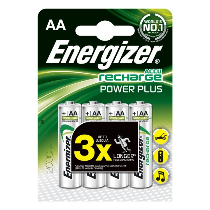 Energizer Batterij Aa/Lr6 Oplaadbaar Ni-Mh 2000Mah 4-pak in de groep HOME ELECTRONICS / Batterijen & Opladers / Oplaadbare batterijen / AA bij TP E-commerce Nordic AB (38-47922)