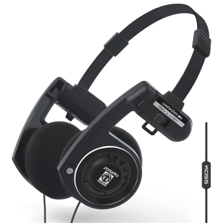 KOSS Headset PortaPro Remote On-Ear Mic Dark Master in de groep HOME ELECTRONICS / Audio & Beeld / Koptelefoon & Accessoires / Koptelefoon bij TP E-commerce Nordic AB (38-48081)