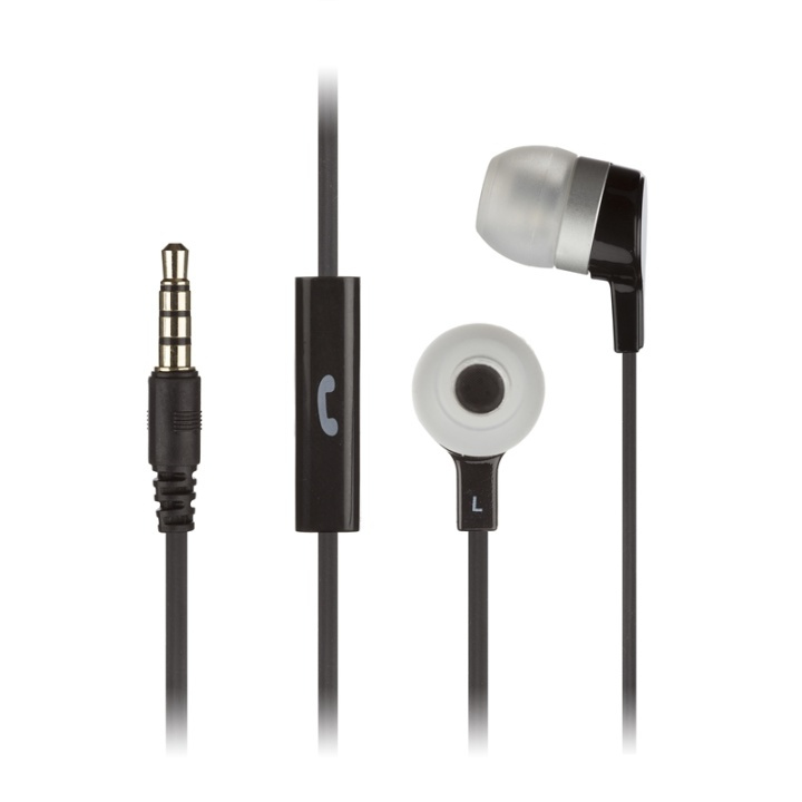 KITSOUND Headphone Mini Black In-Ear Mic in de groep HOME ELECTRONICS / Audio & Beeld / Koptelefoon & Accessoires / Koptelefoon bij TP E-commerce Nordic AB (38-48394)