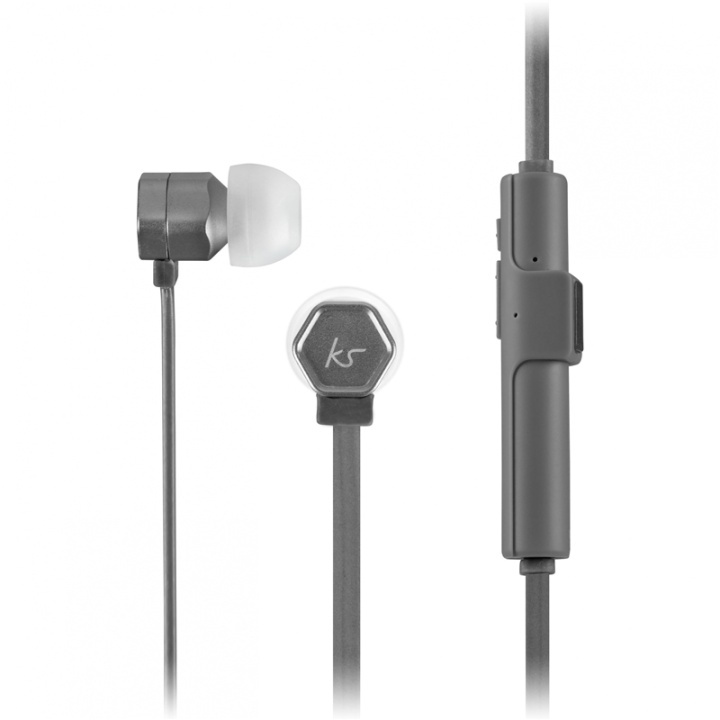 KITSOUND Headphone Hive Gunmetal In-Ear Wireless Mic in de groep HOME ELECTRONICS / Audio & Beeld / Koptelefoon & Accessoires / Koptelefoon bij TP E-commerce Nordic AB (38-48532)