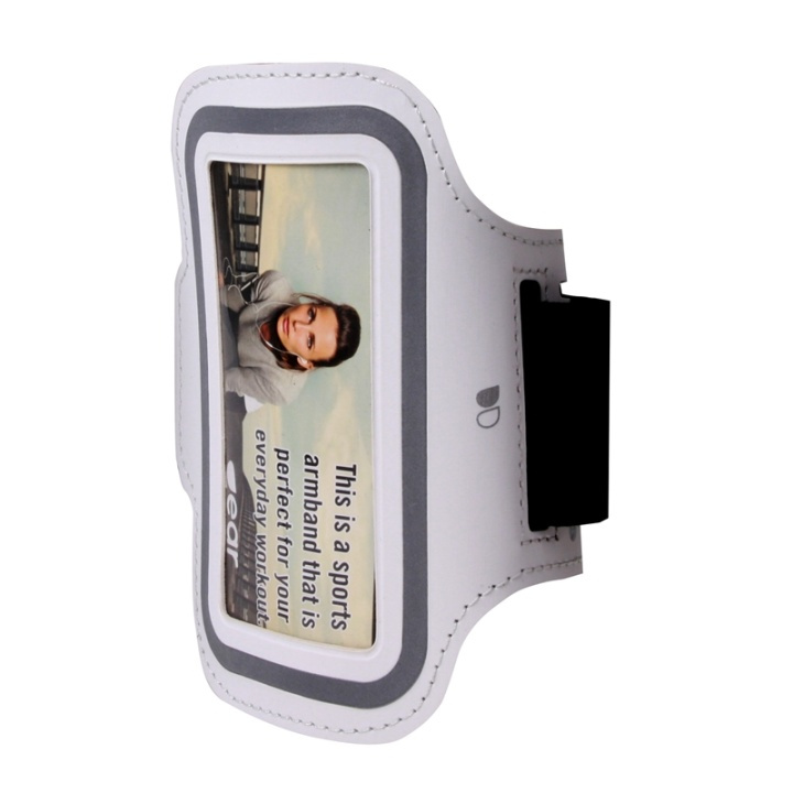 GEAR Sport ArmBand Universal S/M ex. iPhone 4/4s/5/5s/SE White in de groep SMARTPHONE & TABLETS / Training, thuis & vrije tijd / Sportarmbanden bij TP E-commerce Nordic AB (38-48953)