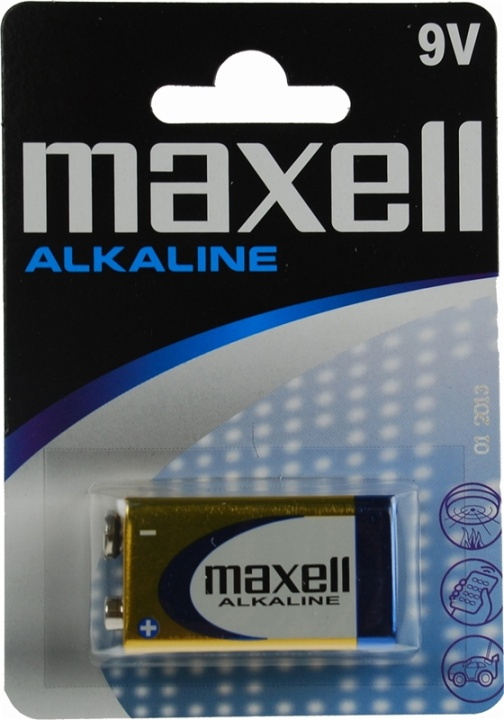 Maxell batteri, 9V/6LR61, Alkaliskt, 1-pack in de groep HOME ELECTRONICS / Batterijen & Opladers / Batterijen / Knoopcel bij TP E-commerce Nordic AB (38-5160)