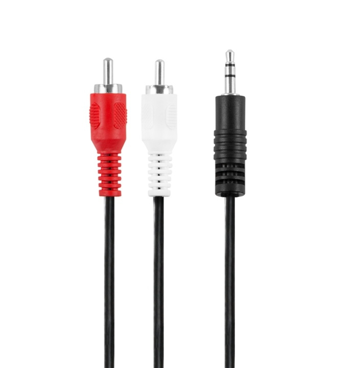Champion 3,5mm - 2 RCA Hane-Hane 1.5m in de groep HOME ELECTRONICS / Kabels & Adapters / RCA / Kabels bij TP E-commerce Nordic AB (38-52281)