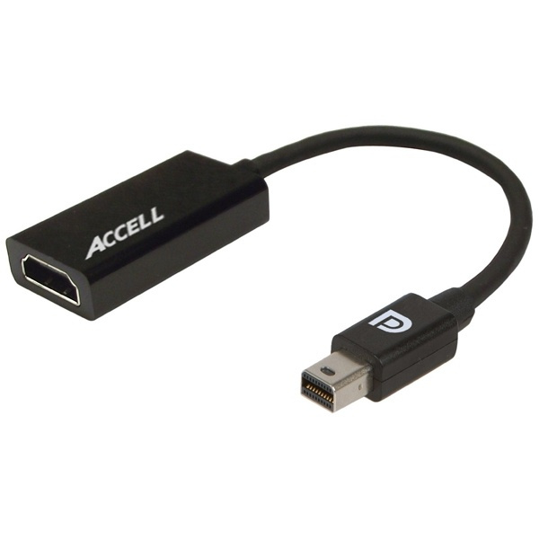 ACCELL UltraAV, MiniDP till HDMI-adapter, 3D, 4K, 0,2m, svart in de groep HOME ELECTRONICS / Kabels & Adapters / HDMI / Adapters bij TP E-commerce Nordic AB (38-52548)