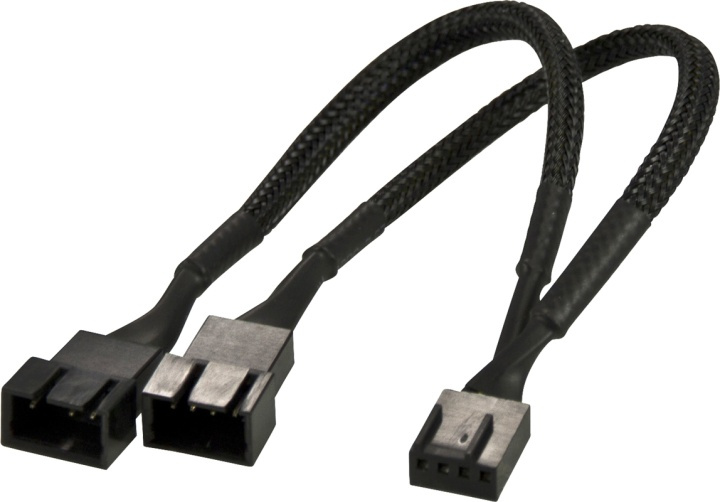 AKASA splitter för PWM-fläktar,1x4-pin ha till 2x4-pin ho, svart in de groep COMPUTERS & RANDAPPARATUUR / Computerkabels / Interne / Stroomkabels & Adapters bij TP E-commerce Nordic AB (38-52565)