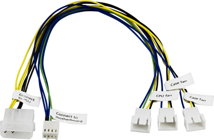 Akasa fläktkabel för 1xCPU & 2xChassiefläktar från moderkortets 4- in de groep COMPUTERS & RANDAPPARATUUR / Computerkabels / Interne / Stroomkabels & Adapters bij TP E-commerce Nordic AB (38-52585)