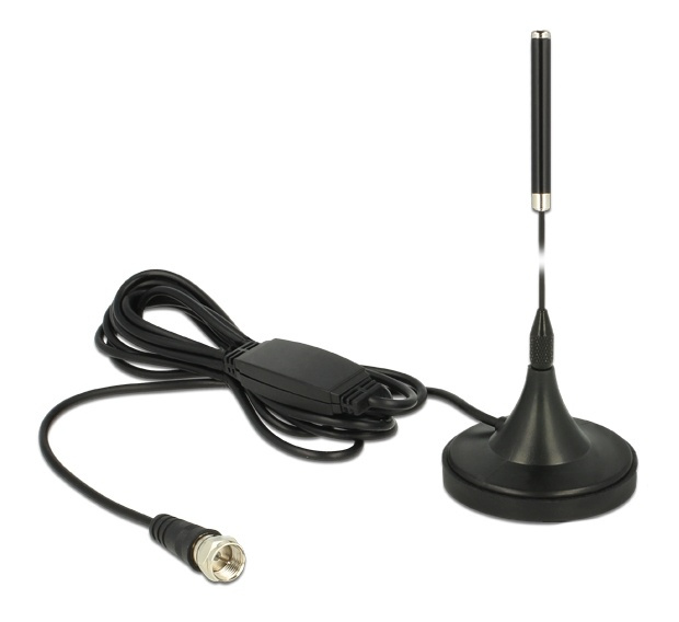 Delock DAB+ Antenna F Plug 21 dB active omnidirectional with magnetica in de groep HOME ELECTRONICS / Audio & Beeld / TV & Accessoires / Antennes & Accessoires bij TP E-commerce Nordic AB (38-52936)